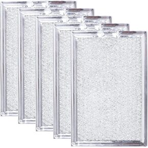Microwave Filter Replacement 7.64" x 5.12" for GE WB06X10309 WB06X10359 Microwave Grease Filter by Canamax - Fits LG Kenmore - Filter Kitchen Oven Air Entering Over The Range Vent Fan - 5 Packs
