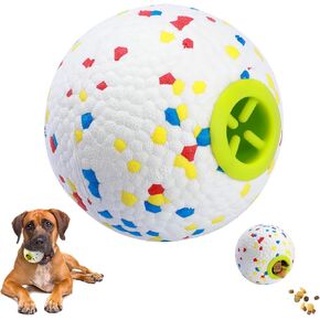 Dog Ball,High Bouncy Dog Tennis Ball, 3.15" Treat Ball for Dogs Dog Puzzle Toy,Interactive Dog Toys for Treat Dispensing, Dog Treat Ball for Teeth/Slow Feeder/IQ Training/Playing