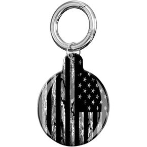 Compatible with AirTag Case Cover, Cute Protective Tracker Case with Loop Keychain Holder for Airtag,Scratch Resistant Airtag Cover for Wallet,Luggage,Cat,Dog,Pets(Camo America US Flag) in Kuwait