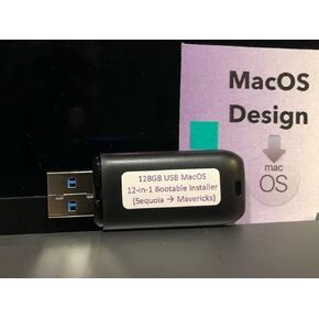 MacOS Design Mac OS 12-in-1 Bootable USB Installer (Sequoia, Sonoma, Ventura, Monterey, Big Sur, Catalina, Mojave, High Sierra, Sierra, El Capitan, Yosemite, Mavericks)