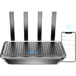 WiFi Router-AC2100 WiFi Router w 4 Gigabit LAN Ports for 60 Devices, High Speed Router(2100Mbps) and Long Range Router(3000Sq.Ft) for Gaming & Home Use, Wireless Internet MU-MIMO & Parental Control