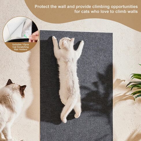 Cat Scratcher Mat, Natural Cotton Rope Cat Scratch Pad, 19.7’‘ Round Horizontal Floor Cat Scratching Pads for Indoor Cats Grinding Claws Nails,Cat Furniture Protector in Saudi Arabia