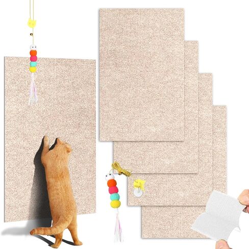 Cat Scratcher Mat, Natural Cotton Rope Cat Scratch Pad, 19.7’‘ Round Horizontal Floor Cat Scratching Pads for Indoor Cats Grinding Claws Nails,Cat Furniture Protector in Saudi Arabia