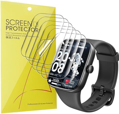 Compatible for TOZO S7 Smartwatch Screen Protector, [6 Pack] Full Coverage TPU Clear Film Compatible for TOZO S7 1.85" Smartwatch (6 Pack) in Saudi Arabia