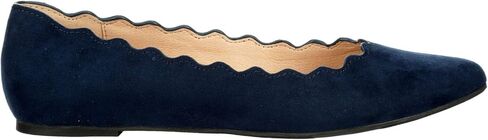 XAPPEAL Amanda - Women's Scalloped Pointed Toe Slip-On Ballet Flat in Saudi Arabia