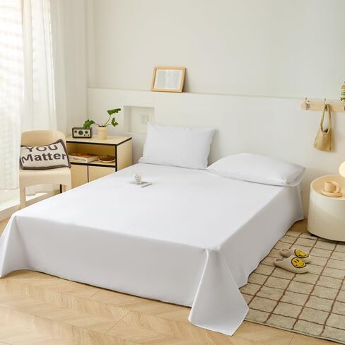 ملاءة سرير مقاومة للماء، ملاءة مسطحة خفيفة الوزن، ملاءة واقية للمرتبة لأريكة السرير مقاس كوين 90 بوصة × 78 بوصة (رمادي) in Kuwait