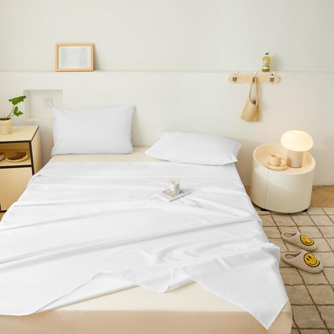 ملاءة سرير مقاومة للماء، ملاءة مسطحة خفيفة الوزن، ملاءة واقية للمرتبة لأريكة السرير مقاس كوين 90 بوصة × 78 بوصة (رمادي) in Kuwait