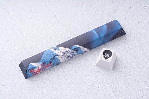 Official Bob Ross Panoramic Scenic Spacebars & Bob Ross Keycap - 6.25u and R1 1u MX Compatible (Northern Lights Spacebar & Bob Ross ESC Key) in Kuwait