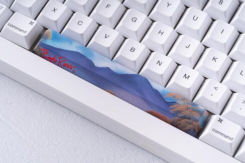 Official Bob Ross Panoramic Scenic Spacebars & Bob Ross Keycap - 6.25u and R1 1u MX Compatible (Northern Lights Spacebar & Bob Ross ESC Key) in Kuwait
