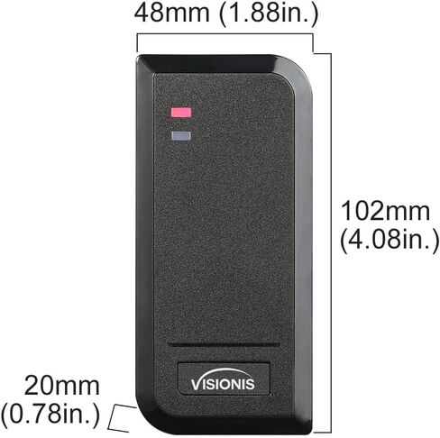 Visionis FPC-6206 التحكم في الوصول بأربعة أبواب TCP/IP Wiegand لصندوق التحكم MagLock الكهربائي المتأرجح بوزن 600 رطل + قارئ بطاقات أسود داخلي/خارجي + برنامج مضمن + 20,000 مستخدم in Kuwait