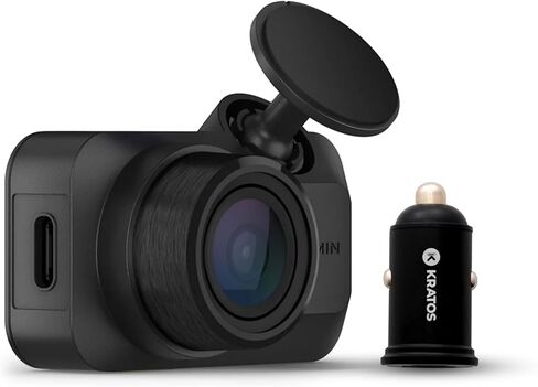 Garmin Dash Cam Mini 3 Ultra-Compact 1080p Camera with 140-Degree Field of View (Black) Bundle with Dash Camera Accessory (2 Items) in Saudi Arabia