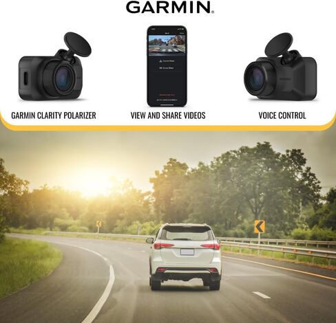 Garmin Dash Cam Mini 3 Ultra-Compact 1080p Camera with 140-Degree Field of View (Black) Bundle with Dash Camera Accessory (2 Items) in Saudi Arabia