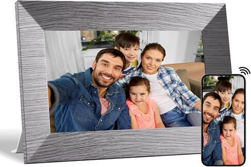 10.1" Digital Picture Frame with 32GB Storage, WiFi Digital Photo Frame 1280x800 HD IPS Touchscreen, Easy Setup for Photo & Video Sharing via Free App in Saudi Arabia