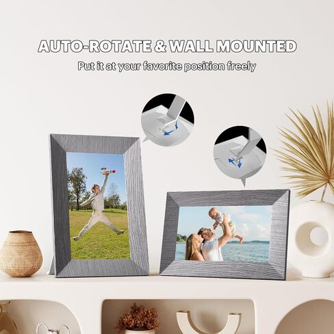 10.1" Digital Picture Frame with 32GB Storage, WiFi Digital Photo Frame 1280x800 HD IPS Touchscreen, Easy Setup for Photo & Video Sharing via Free App in Saudi Arabia