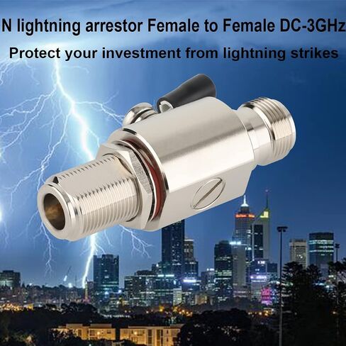 N Type Lightning Arrestor N Female to N Female Bulkhead DC-3GHz 90V Coaxial Lightning Arrester in Saudi Arabia