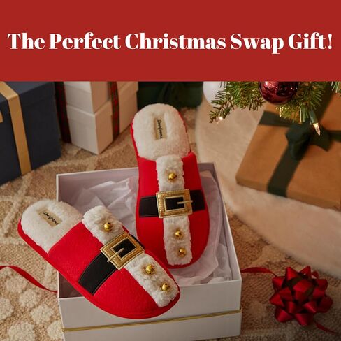Dearfoams Unisex Ugly Sweater Closed Toe Scuff Slipper, Tree, 9-10 US Women in Saudi Arabia