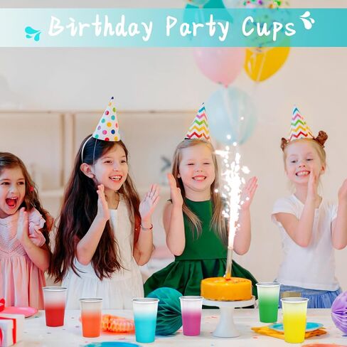 Gtmileo 16 Pack Ball Aluminum Cups for Kids and Adult, Pint Cups Metal Cups Stackable Cups, Shatterproof Metal Drinking cups for Travel Outdoor Camping, Color Changing Cups Ball Cups Aluminum(16 oz) in Saudi Arabia