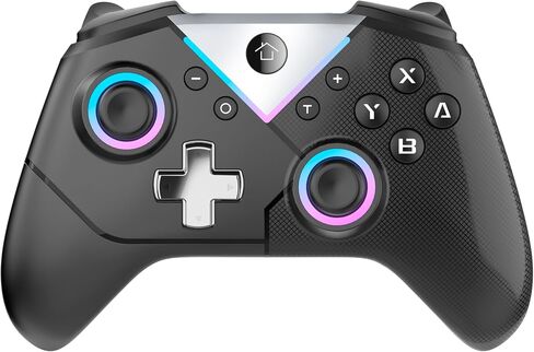 وحدة تحكم الألعاب اللاسلكية IWGAME للتبديل/الكمبيوتر الشخصي/Android/IOS، وحدة تحكم Bluetooth Pro تدعم Turbo، اهتزاز Daul Mator، ميزات ماكرو، تدعم الاتصال السلكي/اللاسلكي (أبيض) in Saudi Arabia
