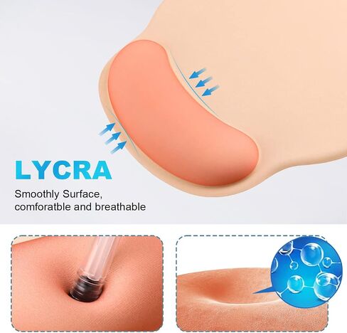 Ergonomic Mouse Pad Wrist Rest Support-Gel Filled Wrist Cushion Support - Comfort Improve Precise Clicksable,Nonslip (Red Orange) in Kuwait