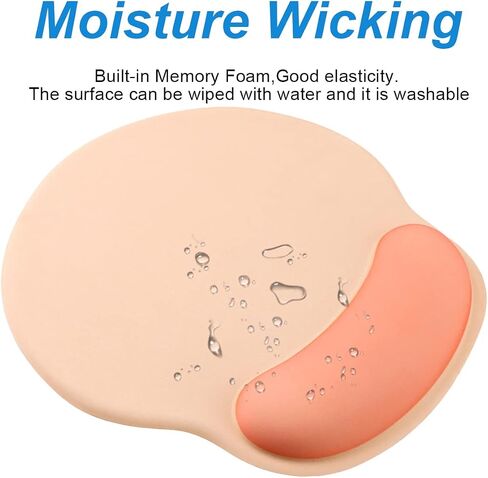 Ergonomic Mouse Pad Wrist Rest Support-Gel Filled Wrist Cushion Support - Comfort Improve Precise Clicksable,Nonslip (Red Orange) in Kuwait