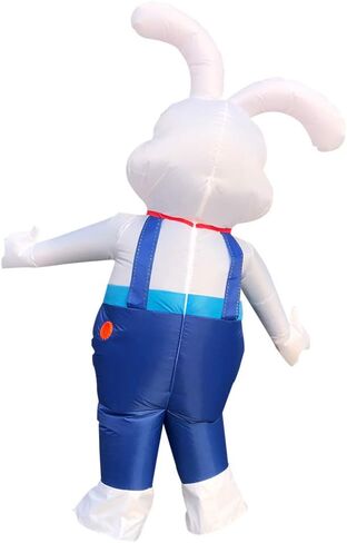 ZISUEX Blue Rabbit Inflatable Costume Easter Bunny Costume Adult Rabbit Blow Up Suit Easter Inflatable Costume in Kuwait