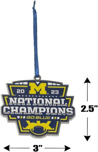 Michigan Wolverines College Football Playoff (CFP) 2023 National Champions Snowflake Ornament in Saudi Arabia