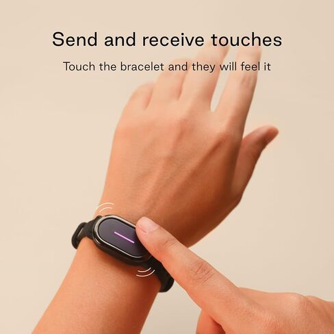 BOND TOUCH 4 Bracelet - Long-Distance Relationship Touch Bracelet for Couples, Friends and Families to Feel Connected (1 Unit) (Black) in Saudi Arabia