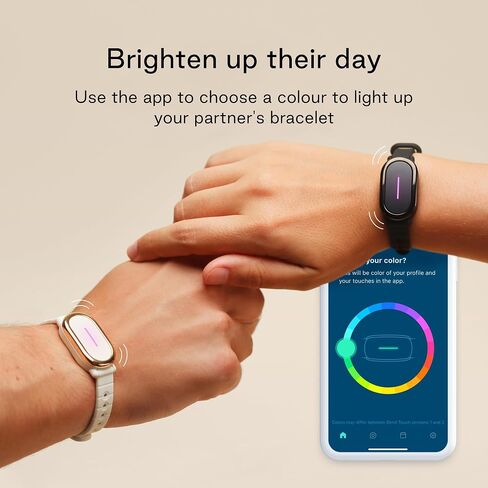 BOND TOUCH 4 Bracelet - Long-Distance Relationship Touch Bracelet for Couples, Friends and Families to Feel Connected (1 Unit) (Black) in Saudi Arabia