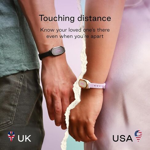 BOND TOUCH 4 Bracelet - Long-Distance Relationship Touch Bracelet for Couples, Friends and Families to Feel Connected (1 Unit) (Black) in Saudi Arabia