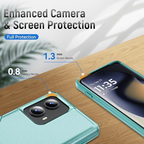 for Motorola Edge 2024 Case, with HD Screen Protector [Military Grade Drop Tested] Heavy-Duty Tough Rugged Shockproof Protective Case for Moto Edge 2024, Black in Kuwait