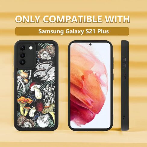 KANGHAR Black Case for Samsung Galaxy S24 Fe Case, Cute Mushroom Art Design Soft TPU Shockproof Protective for Women Girls Slim Phone Cover in Kuwait