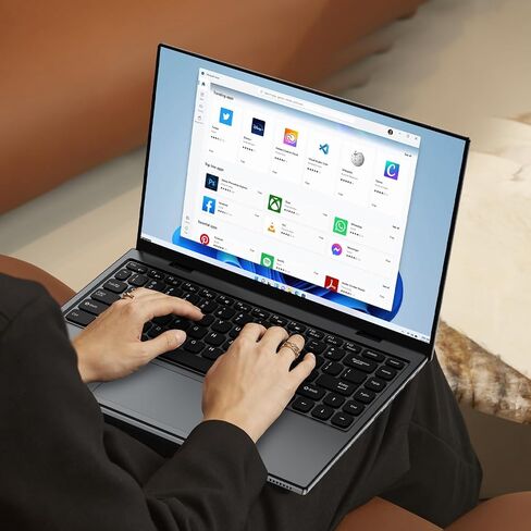 2025 Newest 14'' 2-in-1 Laptop Touchscreen, 2K(2240 x 1400) Display, Intel N95 Processor(3.4GHz), 16GB RAM 512GB SSD, Windows 11 Laptop Convertible with Backlit KB, Webcam, WiFi, BT (Metal) in Saudi Arabia