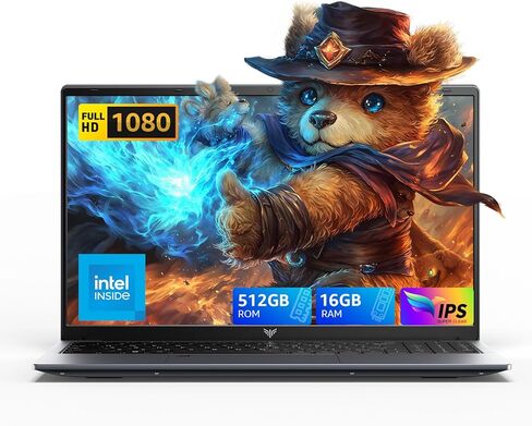 كمبيوتر محمول، 15.6 بوصة Windows 11 Pro كمبيوتر محمول مع ntel Quad-12th Alder Lake N97 (يصل إلى 3.6 جيجا هرتز)، 16 جيجا DDR4 512 جيجا SSD كمبيوتر محمول، دعم، واي فاي، BT5.0، مكبر صوت، فتح وإغلاق 180 درجة، ميكروفون in Saudi Arabia