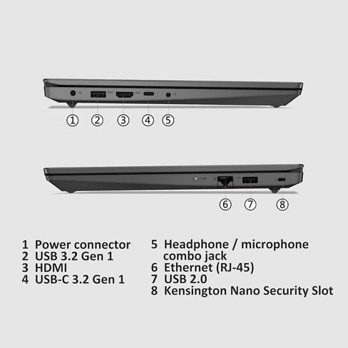 Lenovo V15 Gen 3 Business Laptop, 15.6" FHD Display, Intel Core i7-1255U, 40GB RAM, 1TB SSD, Wi-Fi 6, Bluetooth, HDMI, RJ-45, Webcam, Windows 11 Pro, Grey in Saudi Arabia