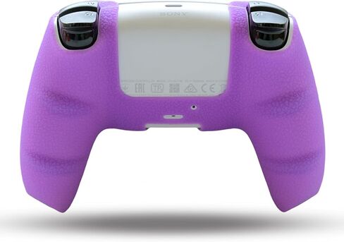 مقابض متوافقة مع غلاف وحدة تحكم PS5، مقابض سيليكون لوحدة تحكم PlayStation 5 غطاء حماية مضاد للانزلاق لجهاز تحكم PS5 - حزمة 2 مع 8 قطع من مقابض الإبهام الاحترافية - وردي أرجواني in Kuwait
