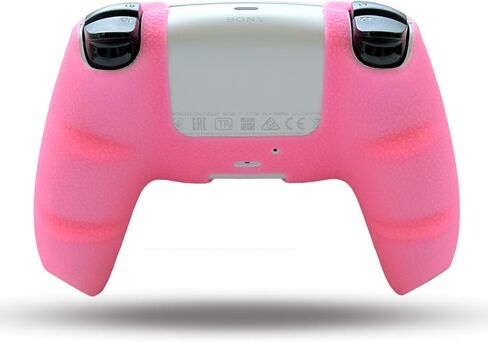 مقابض متوافقة مع غلاف وحدة تحكم PS5، مقابض سيليكون لوحدة تحكم PlayStation 5 غطاء حماية مضاد للانزلاق لجهاز تحكم PS5 - حزمة 2 مع 8 قطع من مقابض الإبهام الاحترافية - وردي أرجواني in Kuwait