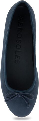 Aerosoles Women's HOMEBET Ballet Flat, Black Faux Suede, 7 in Saudi Arabia