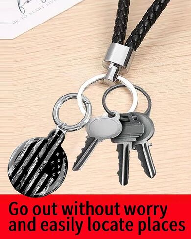 Compatible with AirTag Case Cover, Cute Protective Tracker Case with Loop Keychain Holder for Airtag,Scratch Resistant Airtag Cover for Wallet,Luggage,Cat,Dog,Pets(Camo America US Flag) in Kuwait