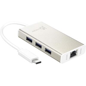 j5create USB Type-C Hub Adapter with Gigabit Ethernet and 3X USB 3.0 Ports