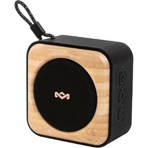 House of Marley Roots Bluetooth Speaker, Portable Wireless, IP67 Waterproof, 10-Hour Playtime, Quick Charge, Party Pair, Bottle Opener, Eco-Friendly, Bamboo Accent (Signature Black)