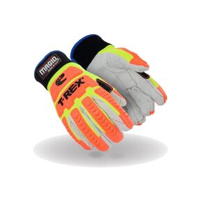 MAGID T-REX Primal Series ANSI A2 Corded Palm Impact Gloves , 1 Pairs, Size 11/2XL, TRX510W