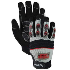 MAGID PGP40T ProGrade Plus Synthetic Leather Palm Glove with Neoprene Finger Guard, Work, Large (12 Pair)
