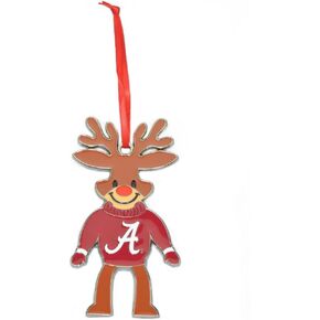 COLLEGIATE PULSE Tennessee Volunteers Reindeer Metal Christmas Ornament, Small, Blue
