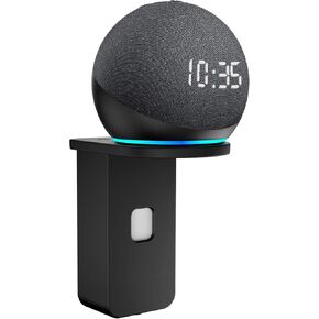 HomeMount Ultimate 3-in-1 Wall Mount for Echo Dot/Pop & Google Nest Mini - Space-Saving Solution with No-Drill Installation, Adjustable Support & Cable Management (White)