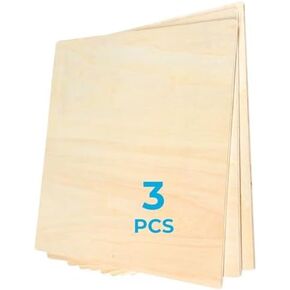Creality 6 Pcs Mahogany Plywood-12x12x1/8 Inch-3mm Thick Mahogany Unfinished Wood for Cutting and Engraving, Architectural Models, CNC Cutting,DIY Projects