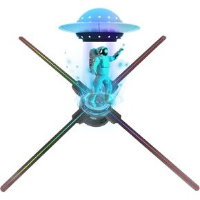 3D Hologram Fan,56CM Christmas Tree Hologram Fan Projector with 700 Library Video,HD LED Animated Holographic Projector Display for Stores, Shops, Holidays (22"(APP+WIFI+Bluetooth+Remote))