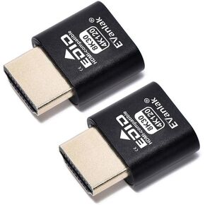 8K 120Hz HDMI Virtual Display Adapter – High-Resolution Monitor Emulator | Supports HDMI 2.1, Simulates 8K@30Hz/4K@120Hz Display | Ideal for GPU Testing, Headless Servers, Remote Desktop Operations-2P