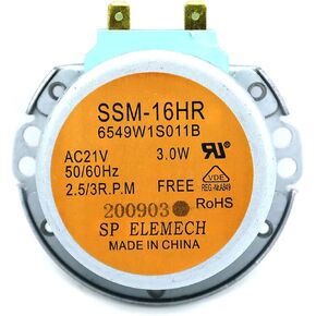(6549W1S011B Motor Enterpark) 6549W1S011B New OEM Produced for LG Microwave Turntable Motor Replacement Part, AC21V 50/60Hz 3.0W 2.5/3 RPM…