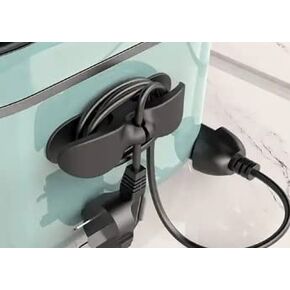 Cable Organizer USB Cable Winder Desktop Management Cord Clips Cable Holder for Kitchen Appliances Wire Organizer Protector (6)