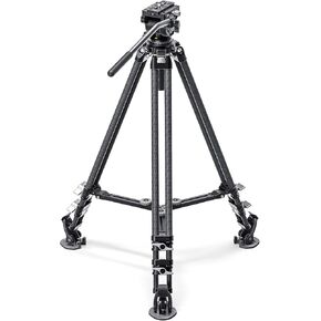 Leofoto LVC-193C Carbon Fiber Twin Leg Video Tripod+BV-15 Fluid Head